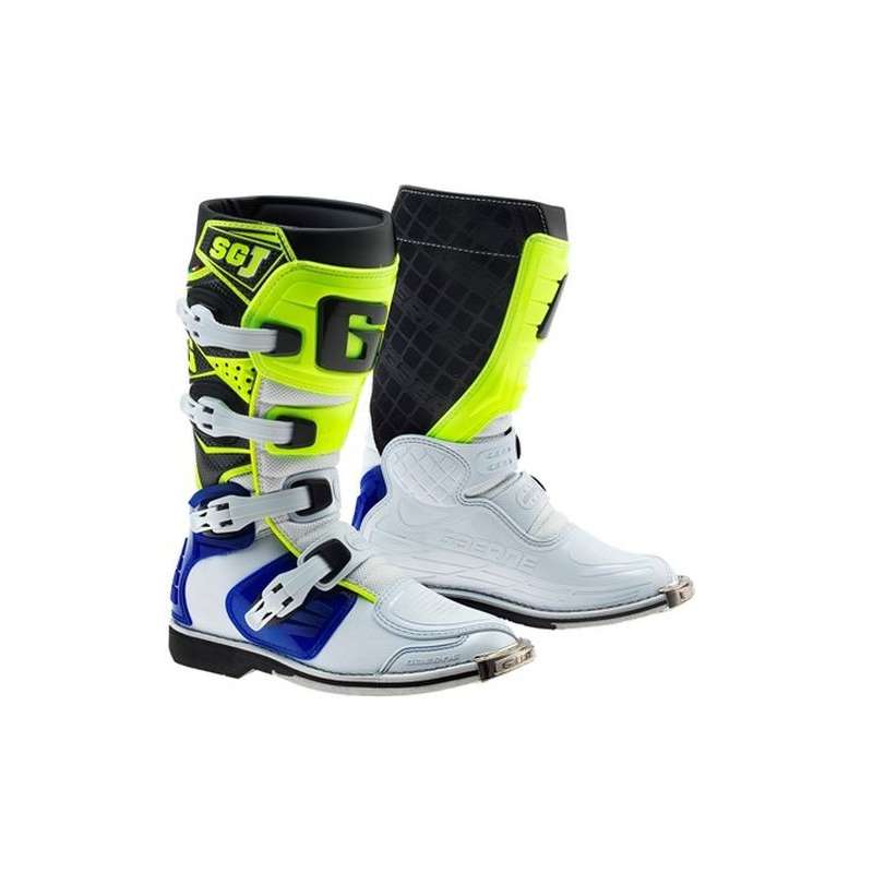 GAERNE BOTTES SG-J ENFANTS - BLANC / BLEU / JAUNE