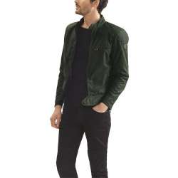 BELSTAFF ARIEL VESTE HOMMES - WAXED COTTON / BRITISH GREEN