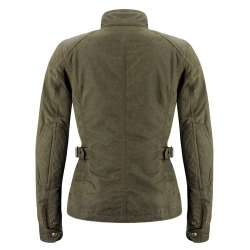 BELSTAFF PHILLIS VESTE DAMES - WAX NYLON COTTON / MILITARY GREEN