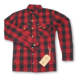 MOTO ELEVEN KEVLAR SHIRT 2 HOMMES - BLEU FONCE / BORDEAUX