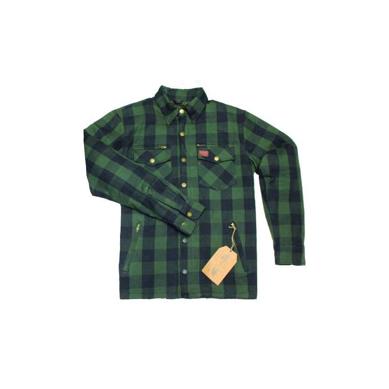 MOTO ELEVEN KEVLAR SHIRT 2 DAMES - VERT / NOIR