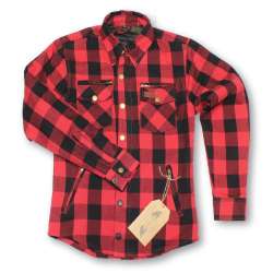 MOTO ELEVEN KEVLAR SHIRT 2 DAMES - ROUGE / NOIR