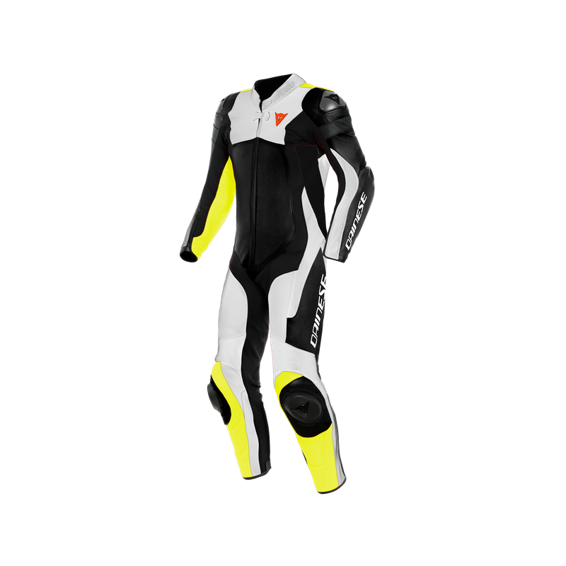 COMBINAISON DAINESE ASSEN 2 1 PC. PERF. LEATHER SUIT  NOIR/BLANC/FLUO-JAUNE