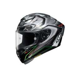 Casque intégral Shoei X-Spirit III Aerodyne TC-4 noir-chrome-vert