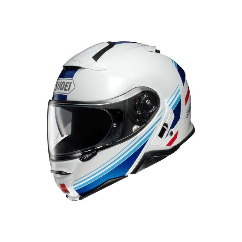 Casque modulable Shoei Neotec II Separator TC-10 blanc-bleu-rouge