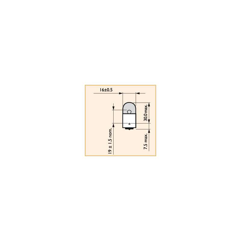 Philips ampoule 12V/10W RY10W orange