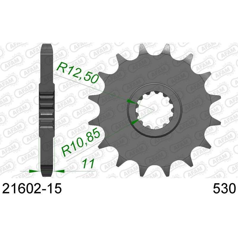 DC AFAM Pignon 530 avec 15 dents