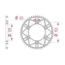 DC AFAM Couronne Inox 520 (48 dents)