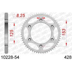 DC AFAM Couronne Inox 428 (54 dents)