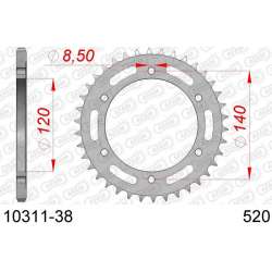 DC AFAM Couronne Inox 520 (38 dents)
