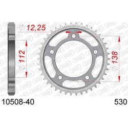 DC AFAM Couronne Inox 530 (40 dents)