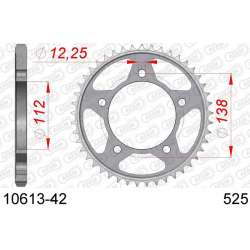 DC AFAM Couronne Inox 525 (42 dents)