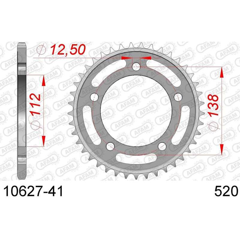 DC AFAM Couronne Inox 520 (41 dents)