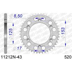 DC AFAM Couronne Aluminium 520 (43 dents)