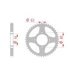 DC AFAM Couronne Inox 428 (43 dents)