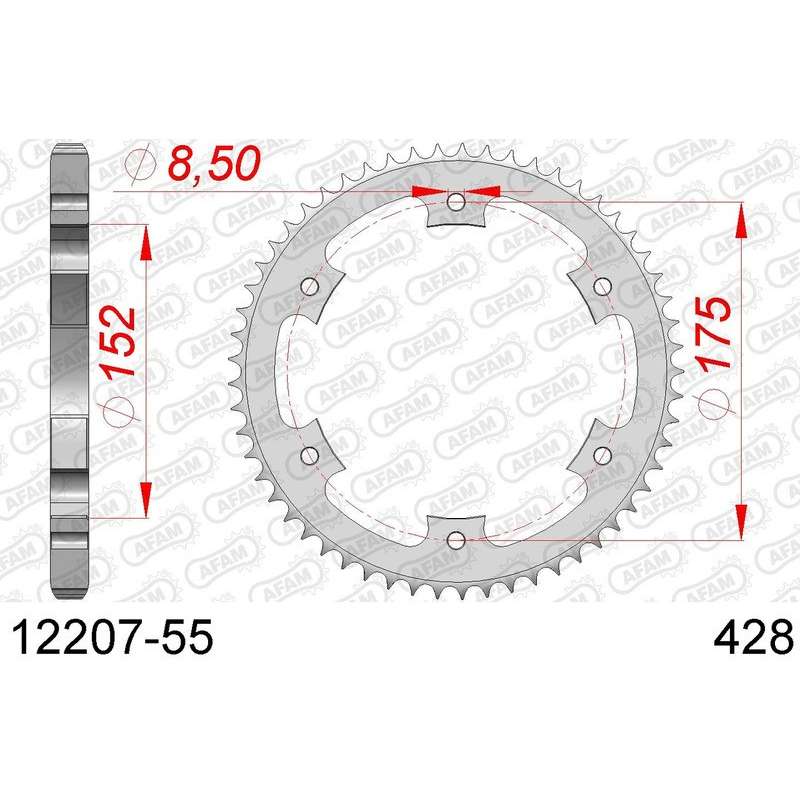 DC AFAM Couronne Inox 428 (55 dents)