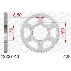DC AFAM Kettenkranz Stahl 428 43 Zähne