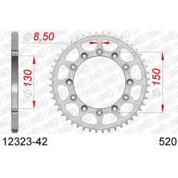 DC AFAM Couronne Inox 520 (42 dents)