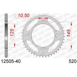 DC AFAM Couronne Inox 520 (40 dents)
