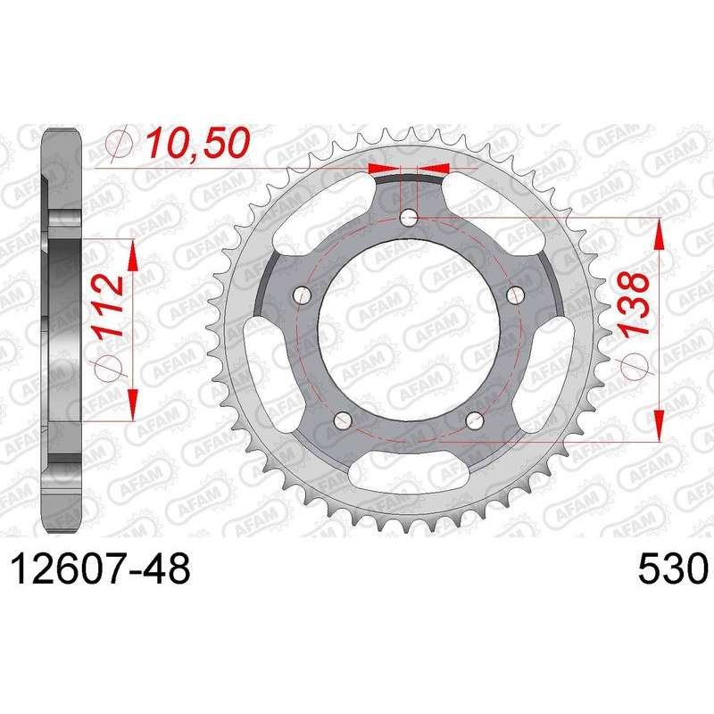 DC AFAM Couronne Inox 530 (48 dents)
