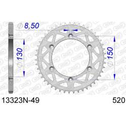 DC AFAM Couronne Aluminium 520 (49 dents)