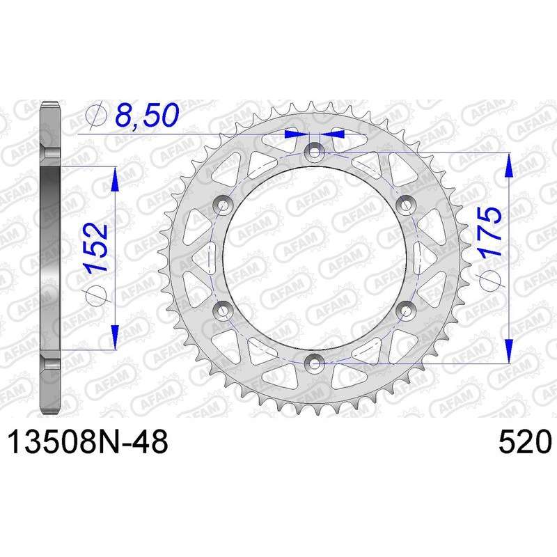 DC AFAM Couronne Aluminium 520 (48 dents)