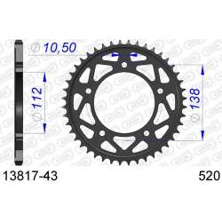 DC AFAM Couronne Aluminium 520 (43 dents)