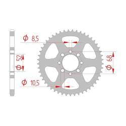 DC AFAM Couronne Inox 420 (38 dents)