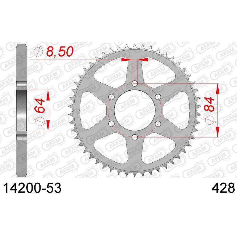 DC AFAM Couronne Inox 428 (53 dents)