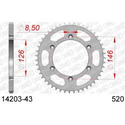 DC AFAM Couronne Inox 520 (43 dents)