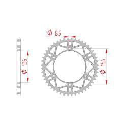 DC AFAM Couronne Inox 520 (43 dents)