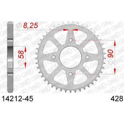 DC AFAM Kettenkranz Stahl 428 45 Zähne