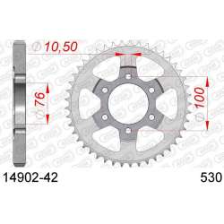 DC AFAM Couronne Inox 530 (42 dents)
