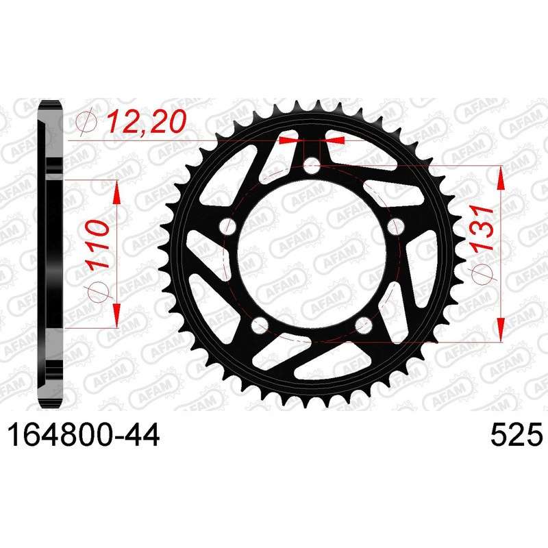 DC AFAM Couronne Inox 525 (44 dents)