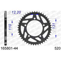 DC AFAM Couronne Aluminium 520 HARD (44 dents)