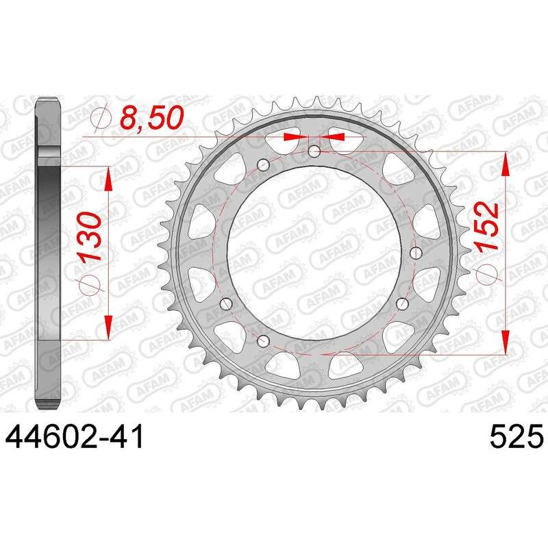 DC AFAM Couronne Inox 525 (41 dents)