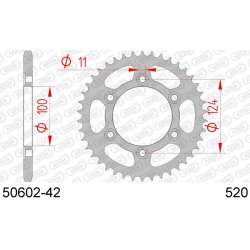 DC AFAM Couronne Inox 520 (42 dents)