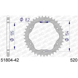 DC AFAM Couronne Aluminium 520 (42 dents)