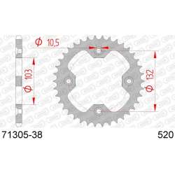 DC AFAM Couronne Inox 520 (38 dents)