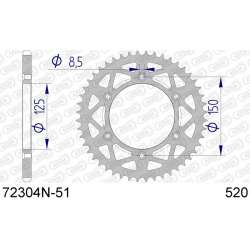 DC AFAM Couronne Aluminium 520 (51 dents)