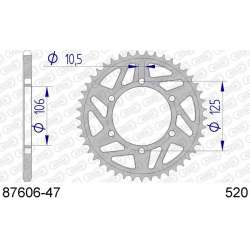 DC AFAM Couronne Aluminium 520 (47 dents)