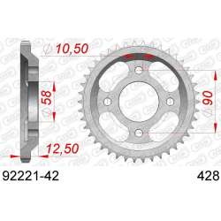 DC AFAM Kettenkranz Stahl 428 42 Zähne
