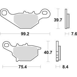 SBS Bremsbeläge Scooter Keramik