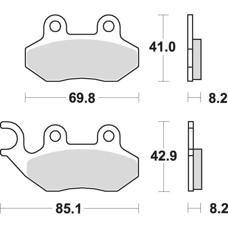 SBS Bremsbeläge Scooter Keramik