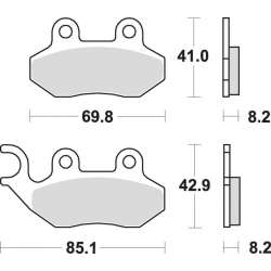 SBS Plaquettes de freins Scooter Carbontech