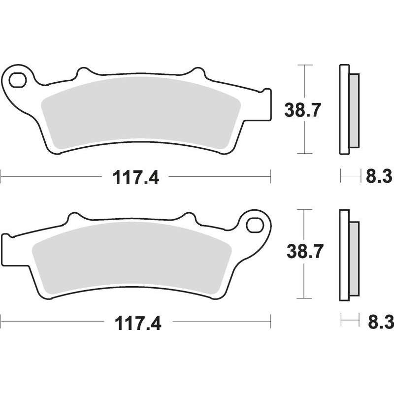 SBS Plaquettes de freins Scooter Carbontech