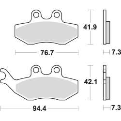 SBS Plaquettes de freins Scooter Carbontech