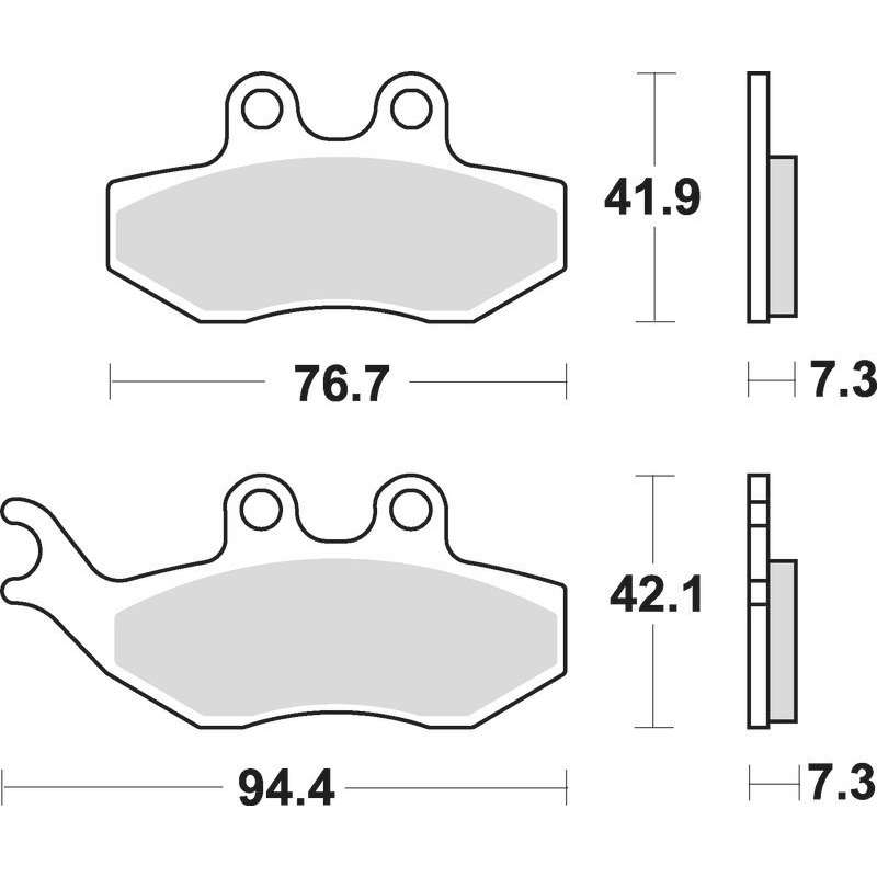 SBS Plaquettes de freins Scooter Carbontech