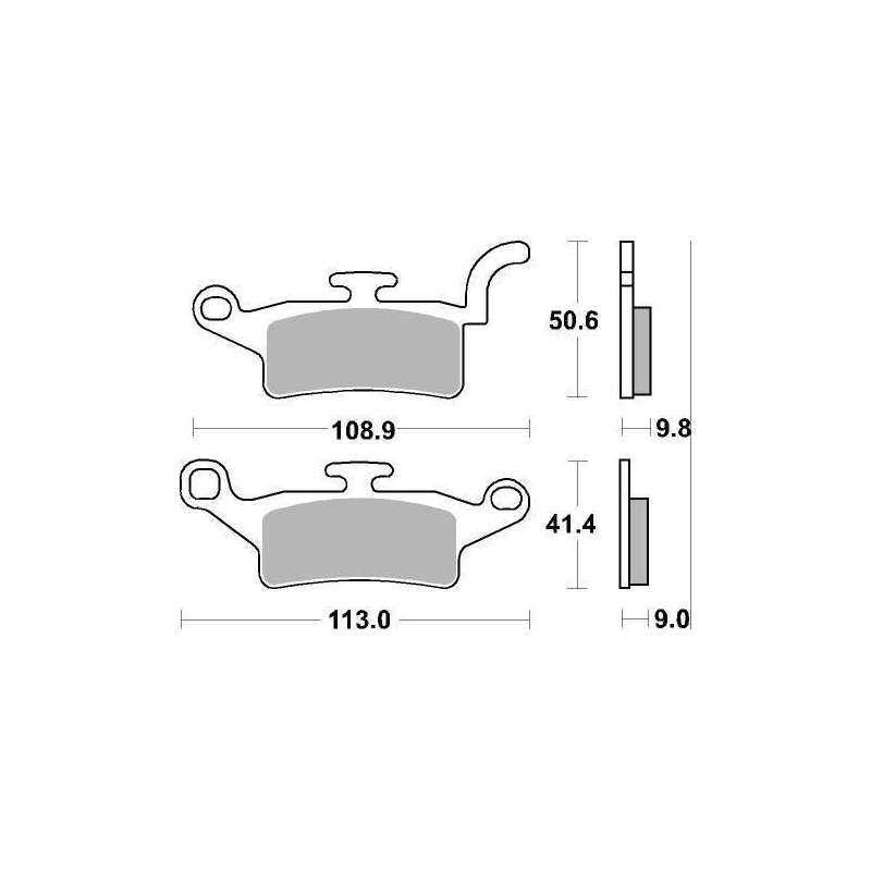 SBS Plaquettes de freins Scooter Carbontech