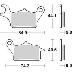 SBS Plaquettes de freins Scooter Carbontech